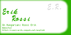 erik rossi business card